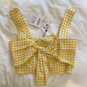 ZARA Gingham Top